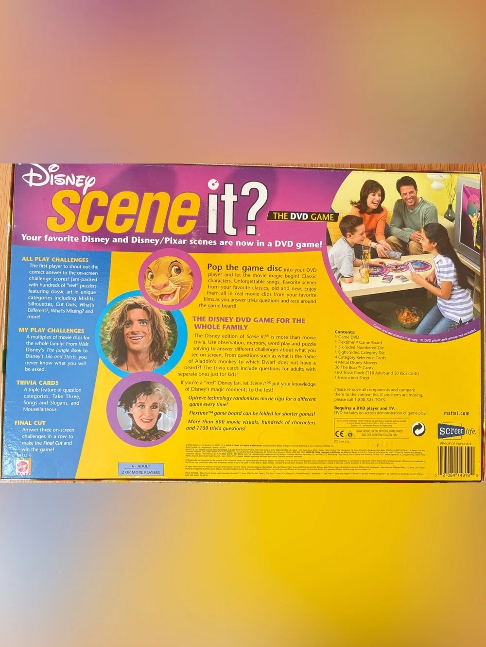 Disney Scene It DVD Game COMPLETE ScreenLife 2004 Pixar Movies Trivia